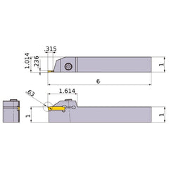 GYQRUS16D00-J08 TURNING HOLDER