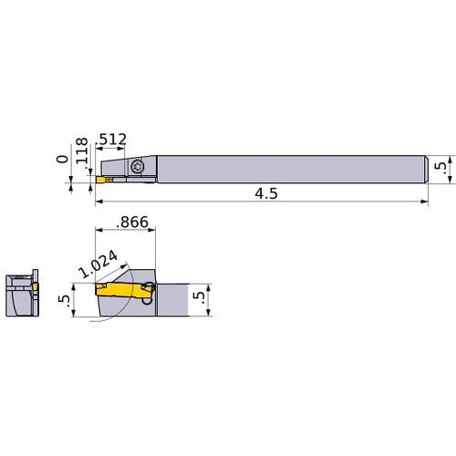 GYSRUS08B00-F13 TURNING HOLDER