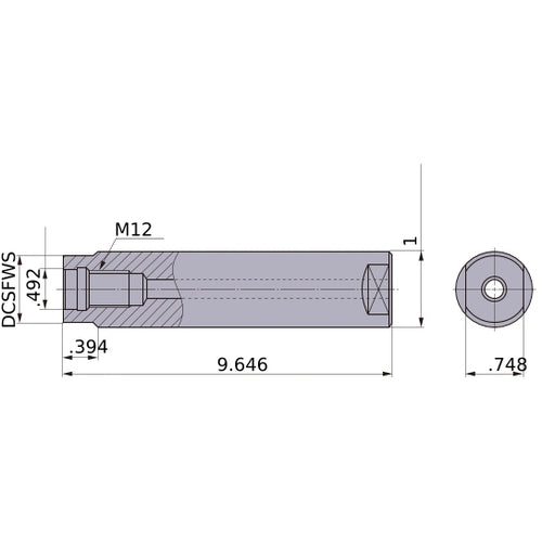 SCU16M12S245LW INDEXABLE END MILL