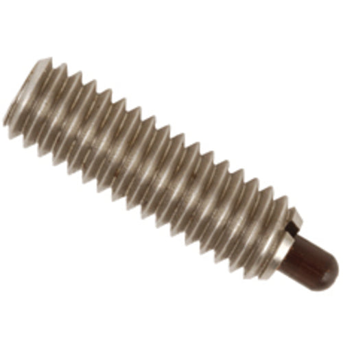 End Force Spring Plunger - 3 lbs Initial End Force, 15 lbs Final End Force (5/16″–18 Thread) - Exact Tooling