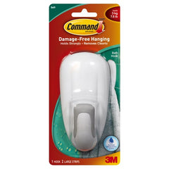 Command Large Bathroom Hook with Water-Resistant Strips 17600B-ES - Exact Tooling