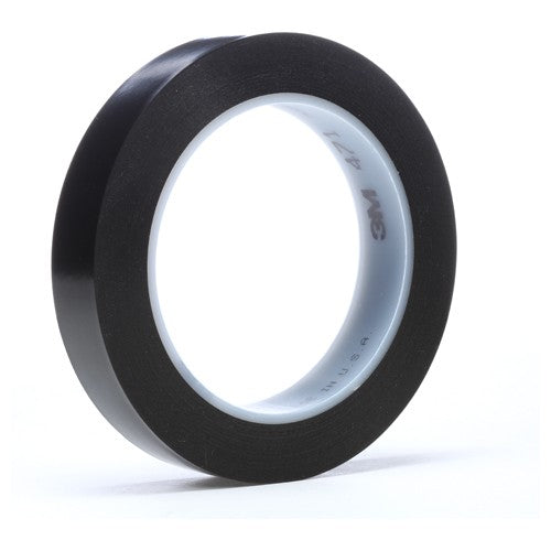 3M Vinyl Tape 471 Black 3/4″ × 36 yd 5.2 mil - Exact Tooling