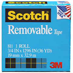 Scotch Removable Tape 811 1″ × 2592″ Boxed - Exact Tooling