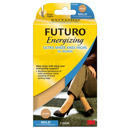 FUTURO Ultra Sheer Knee Highs for Women 71015NEN Large Nude - Exact Tooling