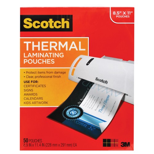 ‎Scotch Thermal Pouches TP3854-50 Letter size - Exact Tooling