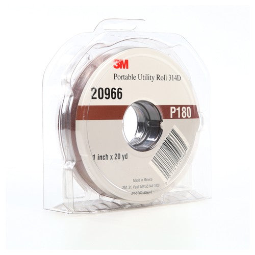 3M Portable Utility Cloth Roll 314D P180 J-weight 1″ × 20 yd - Exact Tooling
