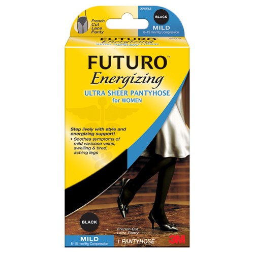 Plus Black F Cut FUTURO™ Ultra Sheer Pantyhose Alt Mfg # 20131 - Exact Tooling