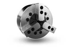 Auto Strong V Series 3-jaw wedge type non through-hole power chuck (adapter excluded) - Part # V-208 - Exact Tooling