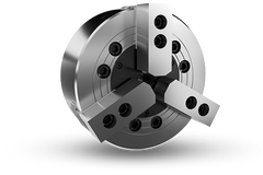 Auto Strong VA Series 3-jaw wedge type non through-hole power chuck (adapter included) - Part # V-206A6 - Exact Tooling