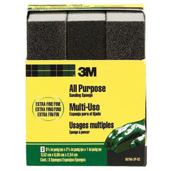 ‎3M General Purpose Sanding Sponge 907NA-3P-CC 3 3/4″ × 2 5/8″ × 1″ Dual Grit Extra Fine/Fine - Exact Tooling