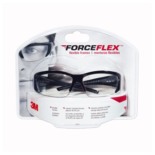 3M ForceFlex Eyewear 92232H1-DC Black Clear Lens Anti-Scratch - Exact Tooling
