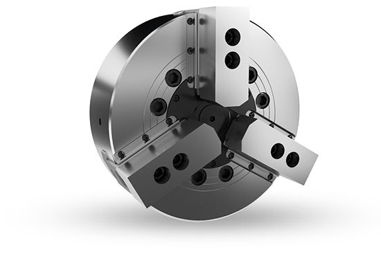 Auto Strong VRA Series Non through-hole power chuck for vertical lathe (adapter included) - Part # V-212RA8 - Exact Tooling