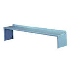Shelf Riser for Work Bench 48"W x 10-1/2"H made of 14 GA w/Rear Flange as Stop - Exact Tooling
