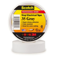 Scotch Vinyl Color Coding Electrical Tape 35 3/4″ × 66 ft Gray - Exact Tooling