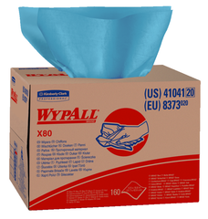 12.5 x 16.8'' - Package of 160 - WypAll X80 Brag Box - Exact Tooling