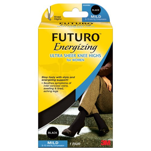 Medium Black FUTURO™ Ultra Sheer Knee High Alt Mfg # 20085 - Exact Tooling
